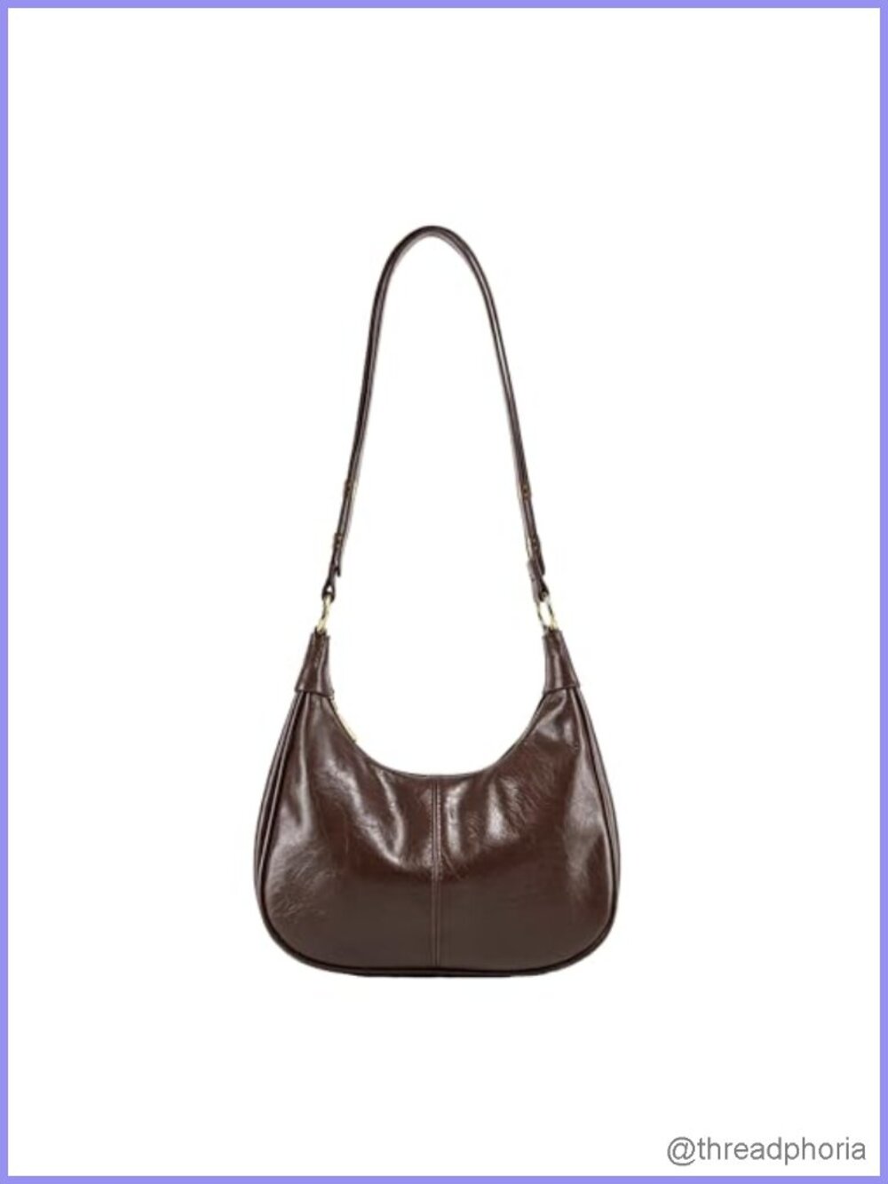 Small Crescent Hobo Bag Faux Leather Shoulder Crossbody Purse